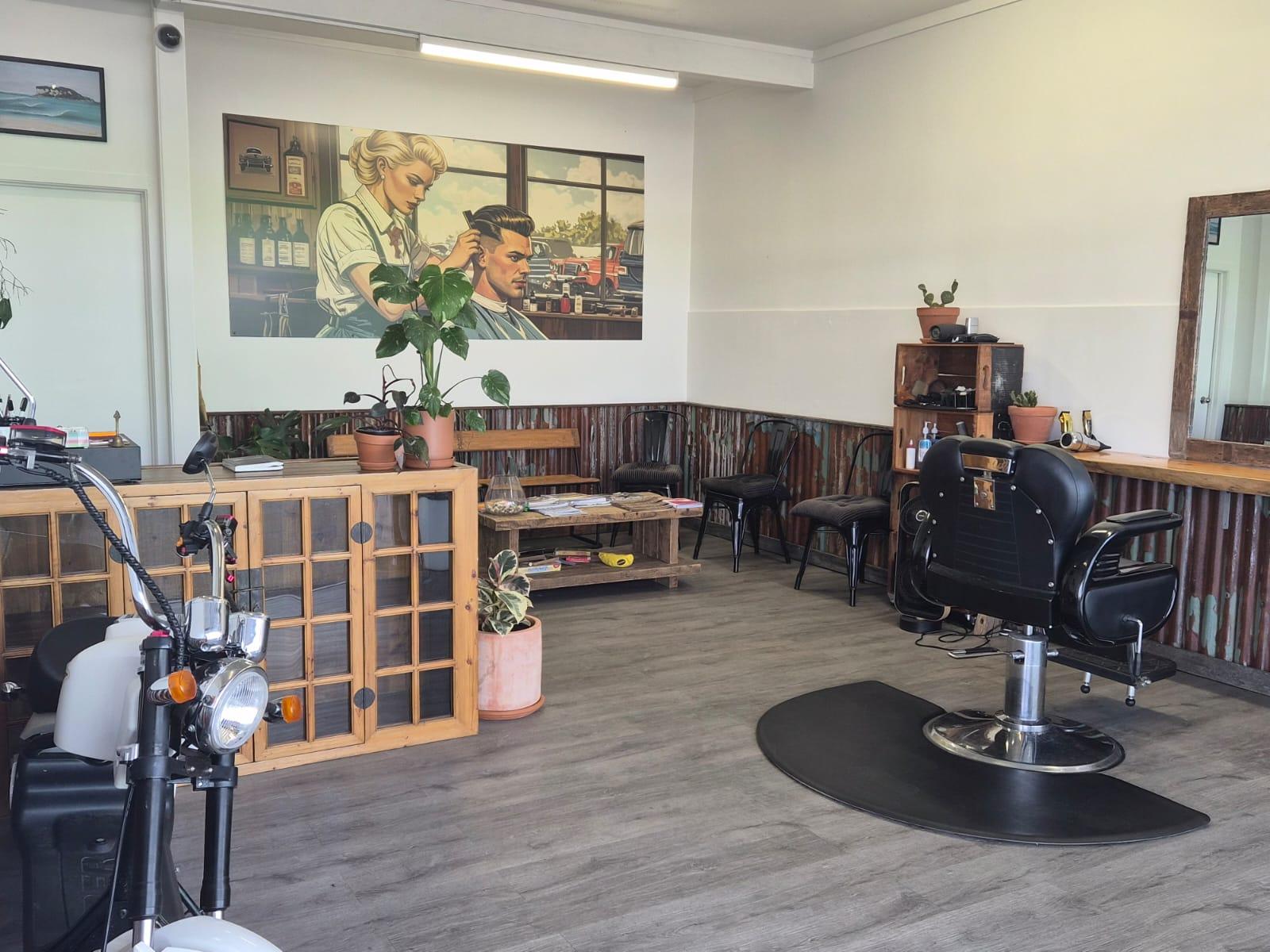 Whangamata Barbers Interior - Seating Area