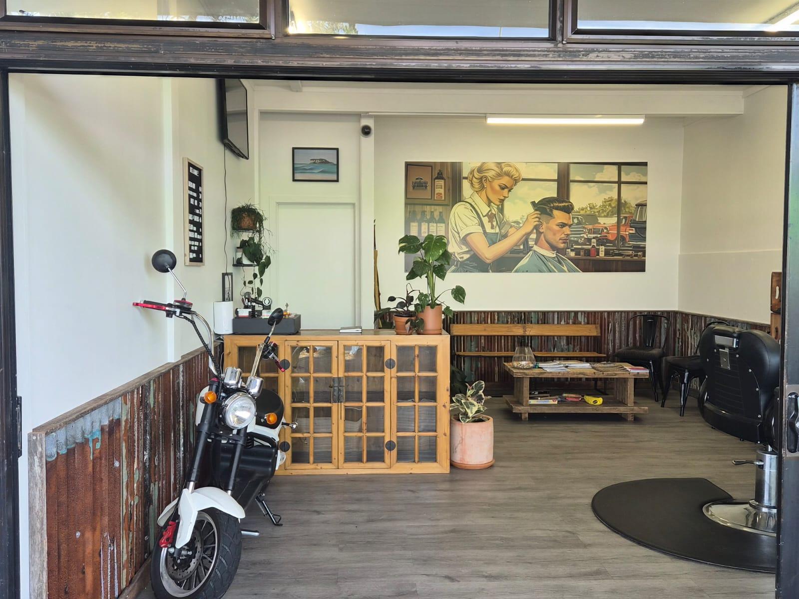 Whangamata Barbers Interior - Retro Decor